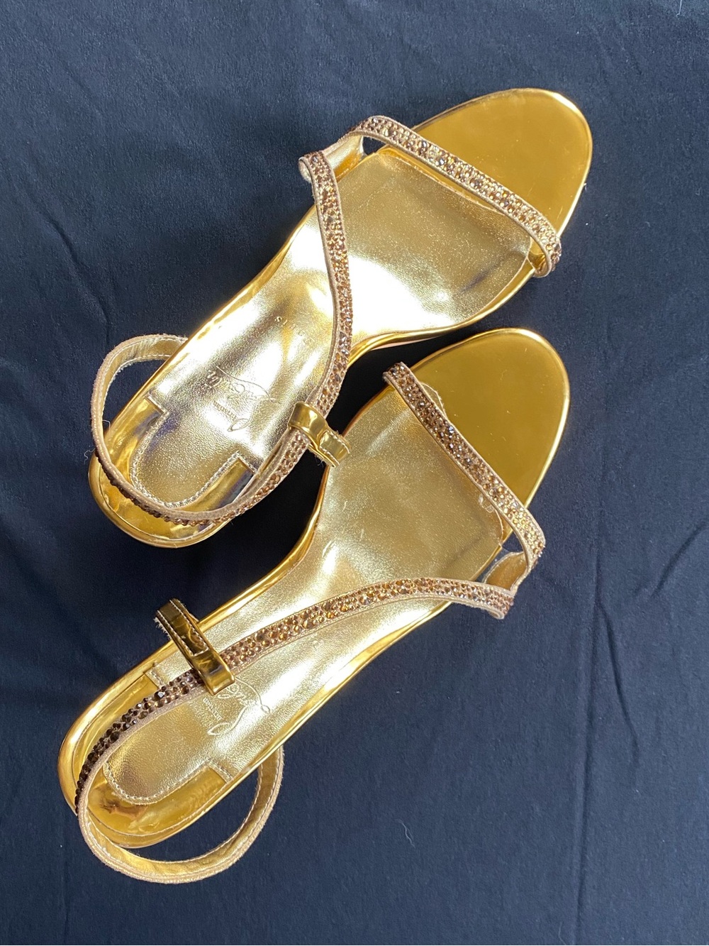 Christian Louboutin Red Bottom Golden Sandals 👠🌟